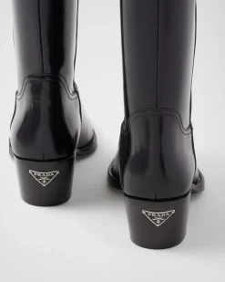 Mujer Prada BOTINAS Y BOTAS^Botas Camperas De Piel Cepillada