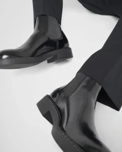 Hombre Prada BOTAS^Botas Chelsea De Piel Cepillada