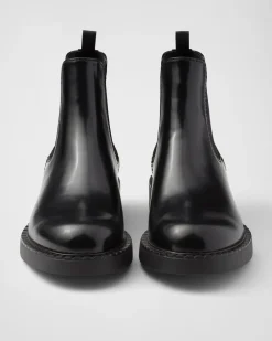 Hombre Prada BOTAS^Botas Chelsea De Piel Cepillada