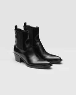 Mujer Prada BOTINAS Y BOTAS^Botas De Piel Cepillada