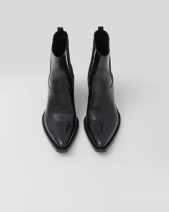 Mujer Prada BOTINAS Y BOTAS^Botas De Piel Cepillada