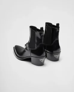 Mujer Prada BOTINAS Y BOTAS^Botas De Piel Cepillada