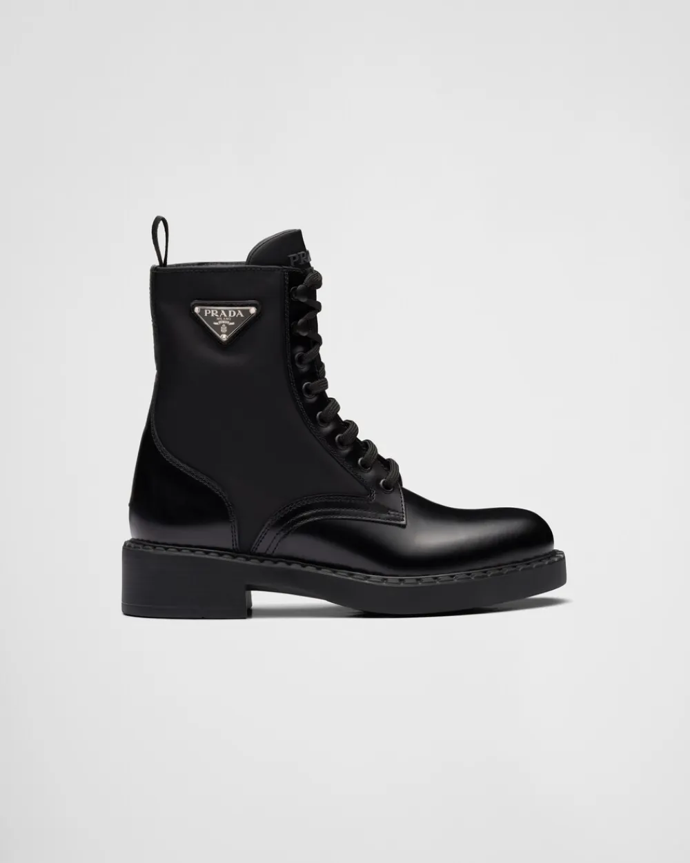 Mujer Prada BOTINAS Y BOTAS^Botas De Piel Cepillada Y Re-nylon