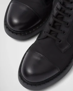 Mujer Prada BOTINAS Y BOTAS^Botas De Piel Cepillada Y Re-nylon
