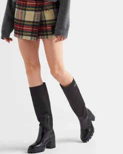 Mujer Prada BOTINAS Y BOTAS^Botas De Piel Y Re-nylon