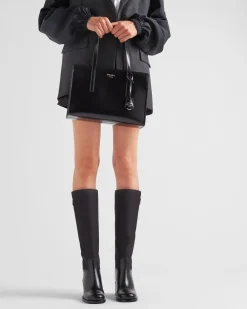 Mujer Prada BOTINAS Y BOTAS^Botas De Re-nylon Y Piel Cepillada