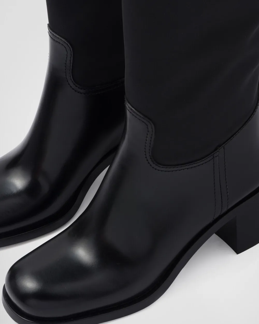 Mujer Prada BOTINAS Y BOTAS^Botas De Re-nylon Y Piel Cepillada