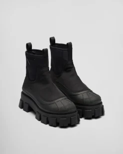 Hombre Prada BOTAS^Botas Monolith De Gabardina De Re-nylon