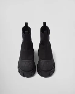 Hombre Prada BOTAS^Botas Monolith De Gabardina De Re-nylon