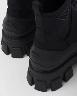 Hombre Prada BOTAS^Botas Monolith De Gabardina De Re-nylon