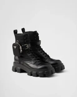 Hombre Prada BOTAS^Botas Monolith En Re-nylon Y Piel Cepillada