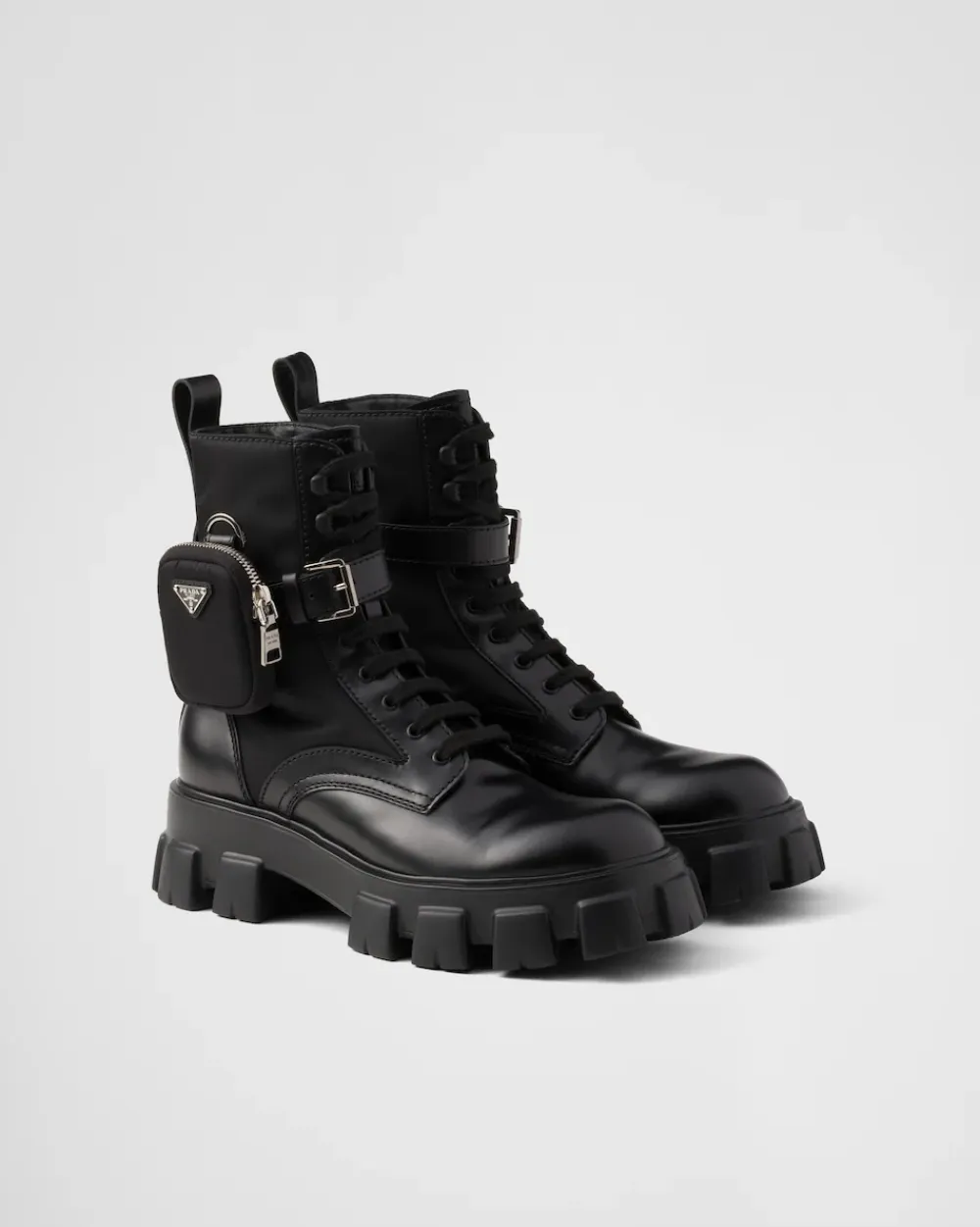 Hombre Prada BOTAS^Botas Monolith En Re-nylon Y Piel Cepillada
