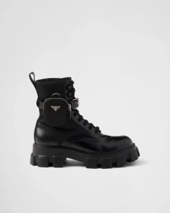 Hombre Prada BOTAS^Botas Monolith En Re-nylon Y Piel Cepillada