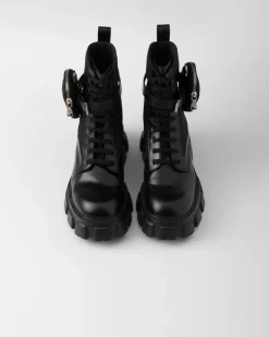 Hombre Prada BOTAS^Botas Monolith En Re-nylon Y Piel Cepillada