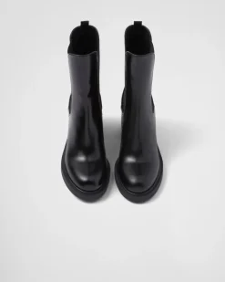 Mujer Prada BOTINAS Y BOTAS^Botines De Piel Cepillada Con Tacón