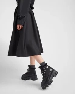 Mujer Prada BOTINAS Y BOTAS^Botines Monolith De Piel Y Re-nylon