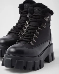Mujer Prada BOTINAS Y BOTAS^Botines Monolith De Piel Y Re-nylon