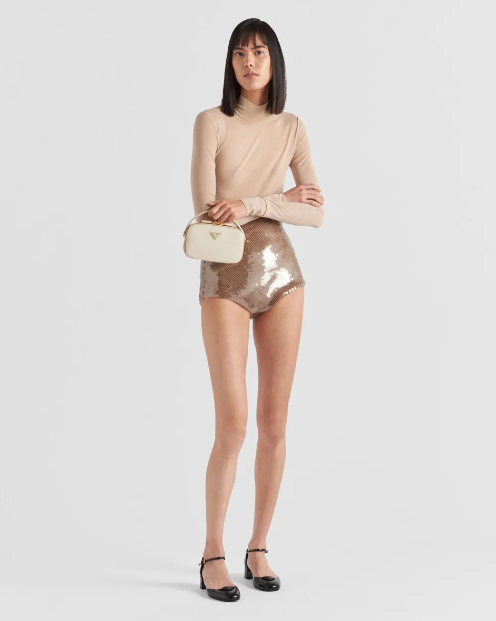 Mujer Prada PANTALONES LARGOS Y CORTOS^Braguitas De Tul Con Lentejuelas