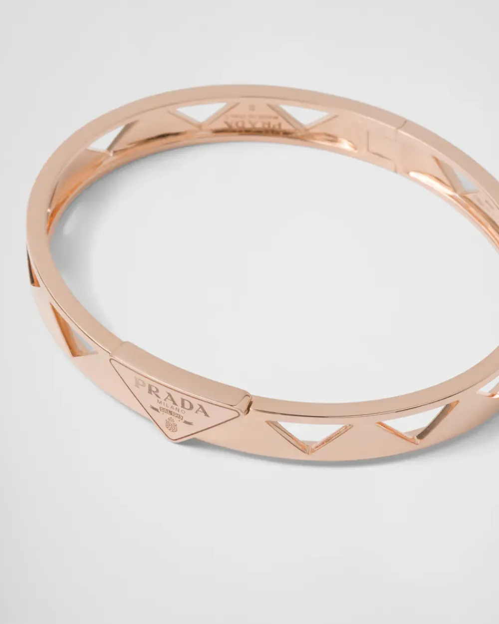Mujer Prada COLECCIÓN DE JOYERÍA ELEGANTE^Brazalete Con Detalle Calado Eternal Gold De Oro Rosa