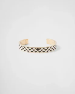 Mujer Prada JOYAS DE FANTASÍA^Brazalete De Metal Esmaltado