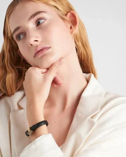 Mujer Prada JOYAS DE FANTASÍA^Brazalete De Piel Saffiano