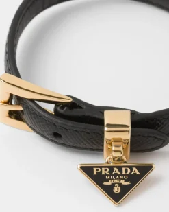 Mujer Prada JOYAS DE FANTASÍA^Brazalete De Piel Saffiano