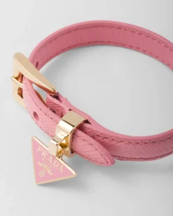 Mujer Prada JOYAS DE FANTASÍA^Brazalete De Piel Saffiano