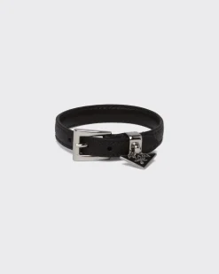 Mujer Prada JOYAS DE FANTASÍA^Brazalete De Piel Saffiano