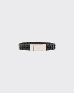 Hombre Prada JOYAS DE FANTASÍA^Brazalete De Piel Saffiano