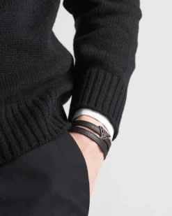 Hombre Prada JOYAS DE FANTASÍA^Brazalete De Piel Saffiano