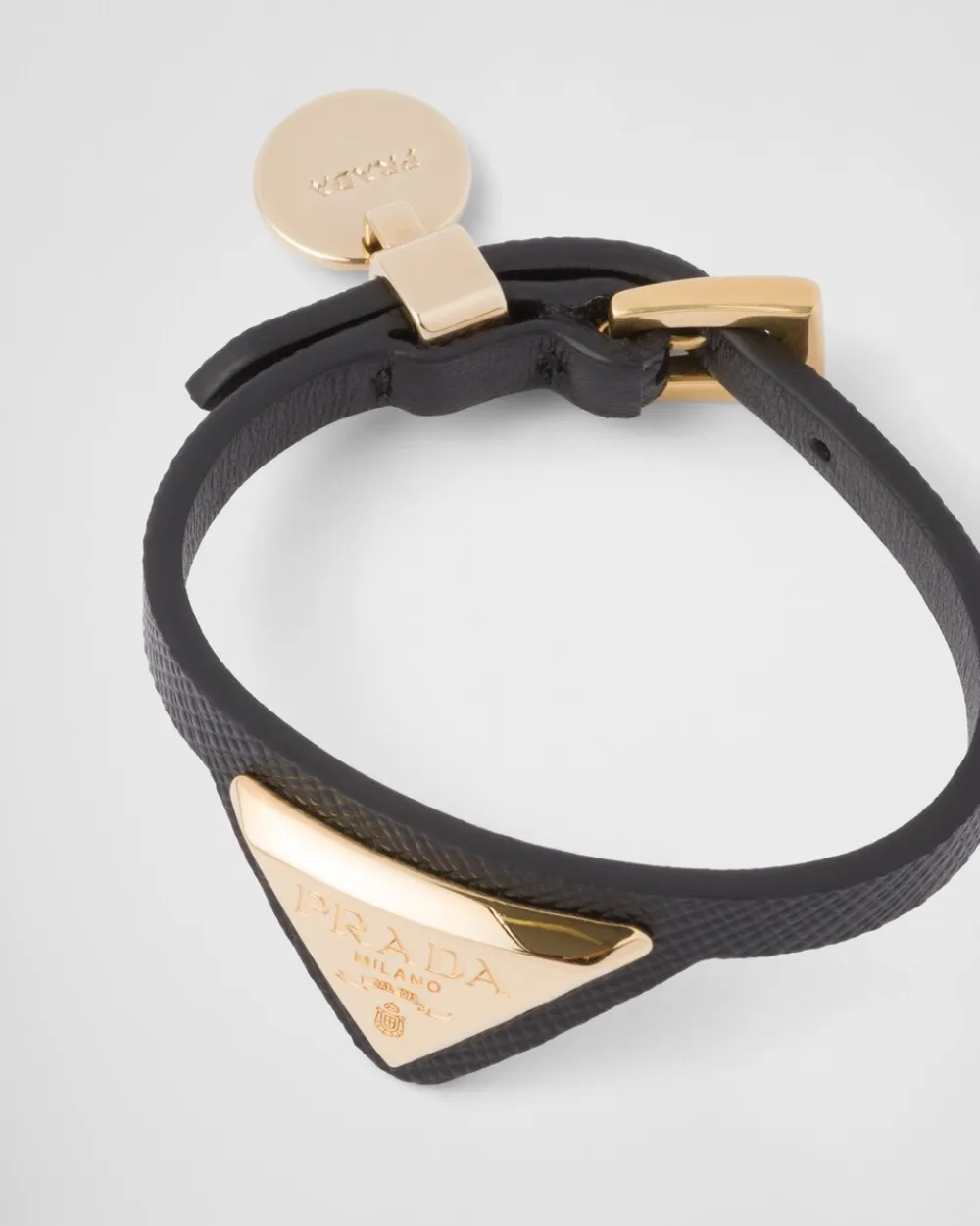 Mujer Prada JOYAS DE FANTASÍA^Brazalete De Piel Saffiano Y Metal