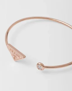 Mujer Prada COLECCIÓN DE JOYERÍA ELEGANTE^Brazalete Eternal Gold: Oro Rosa Y Diamante