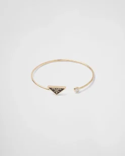 Mujer Prada COLECCIÓN DE JOYERÍA ELEGANTE^Brazalete Eternal Gold: Oro Y Diamante