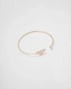 Mujer Prada COLECCIÓN DE JOYERÍA ELEGANTE^Brazalete Eternal Gold: Oro Y Diamantes