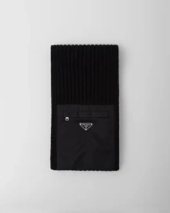 Hombre Prada BUFANDAS Y PAÑUELOS^Bufanda De Gabardina De Re-nylon Y Lana