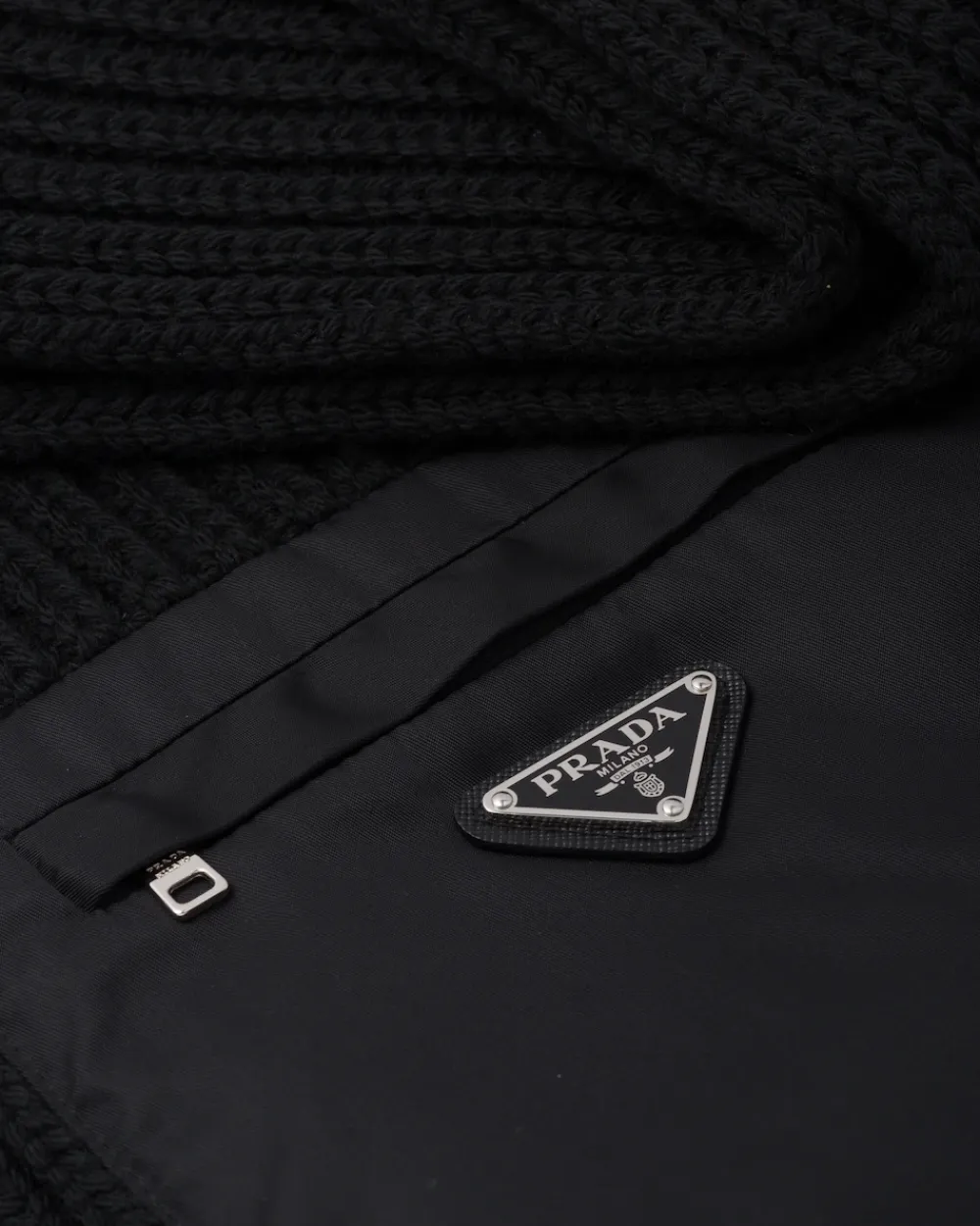 Hombre Prada BUFANDAS Y PAÑUELOS^Bufanda De Gabardina De Re-nylon Y Lana