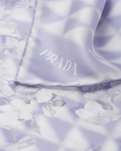 Mujer Prada BUFANDAS Y PAÑUELOS^Bufanda De Sarga Estampada