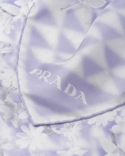 Mujer Prada BUFANDAS Y PAÑUELOS^Bufanda De Sarga Estampada
