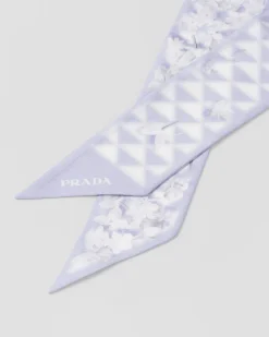 Mujer Prada BUFANDAS Y PAÑUELOS^Bufanda De Sarga Estampada