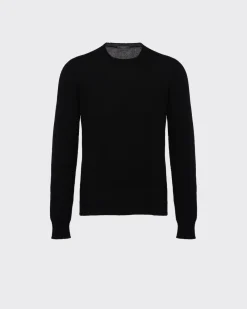 Hombre Prada TEJIDOS DE PUNTO^Cable-knit Cashmere Crew-neck Sweater