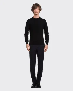 Hombre Prada TEJIDOS DE PUNTO^Cable-knit Cashmere Crew-neck Sweater