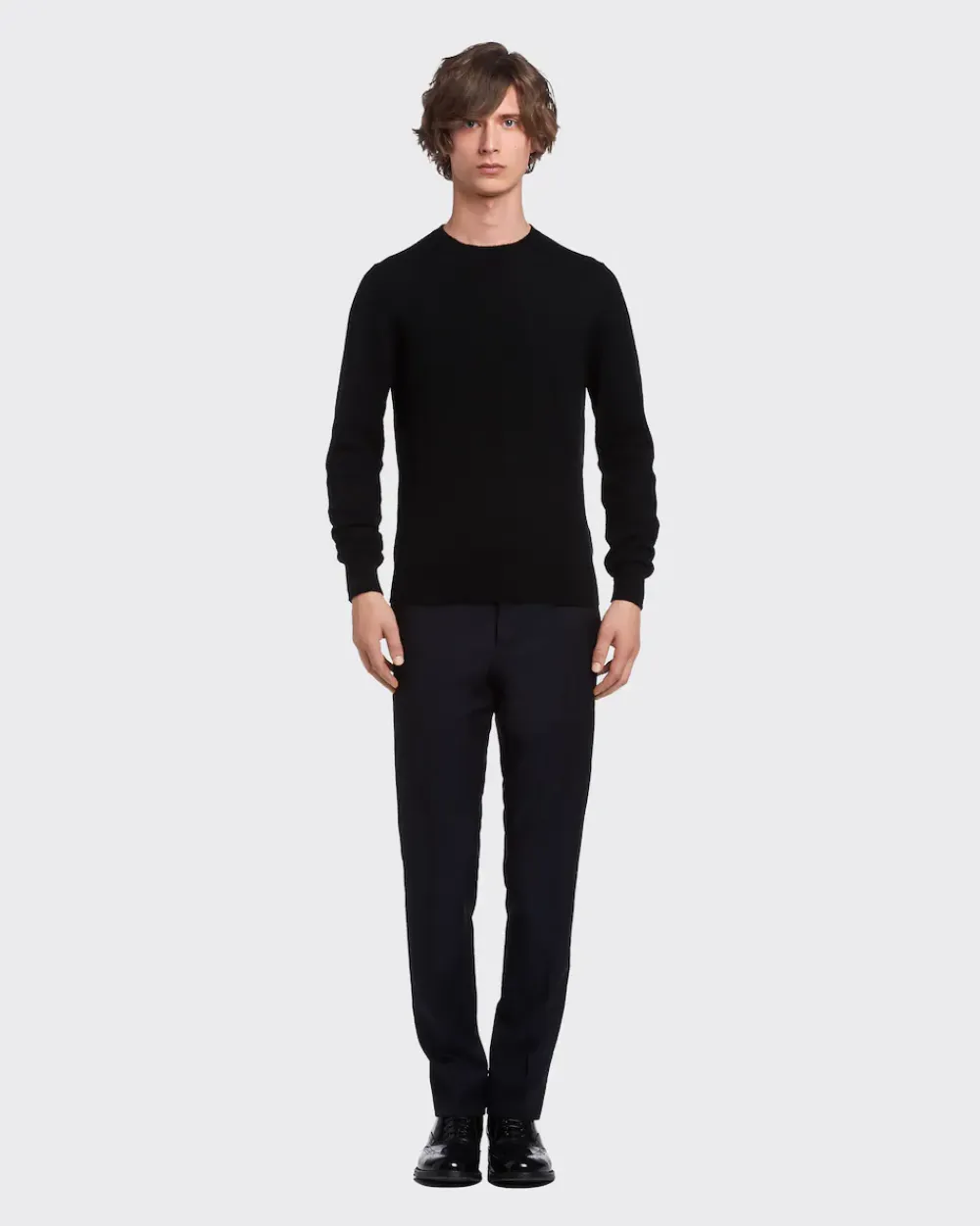 Hombre Prada TEJIDOS DE PUNTO^Cable-knit Cashmere Crew-neck Sweater