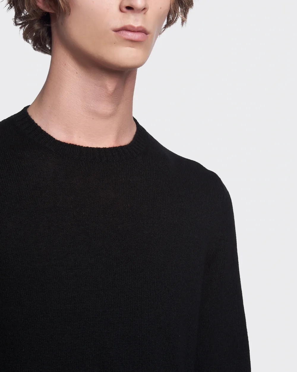 Hombre Prada TEJIDOS DE PUNTO^Cable-knit Cashmere Crew-neck Sweater