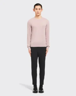 Hombre Prada TEJIDOS DE PUNTO^Cable-knit Cashmere Crew-neck Sweater