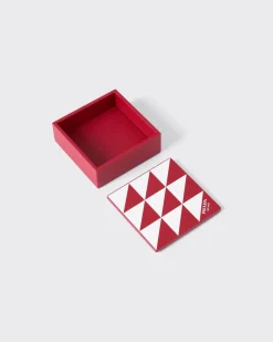 Mujer/Hombre Prada VELAS AROMÁTICAS Y OBJETOS DECORATIVOS|JUEGOS Y ACCESORIOS PARA EL HOGAR^Caja De Madera Y Piel Saffiano