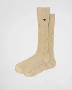Mujer Prada PIJAMAS Y ROPA INTERIOR^Calcetines De Lúrex
