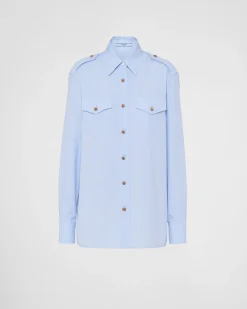Mujer Prada CAMISAS Y TOPS^Camisa A Cuadros Príncipe De Gales
