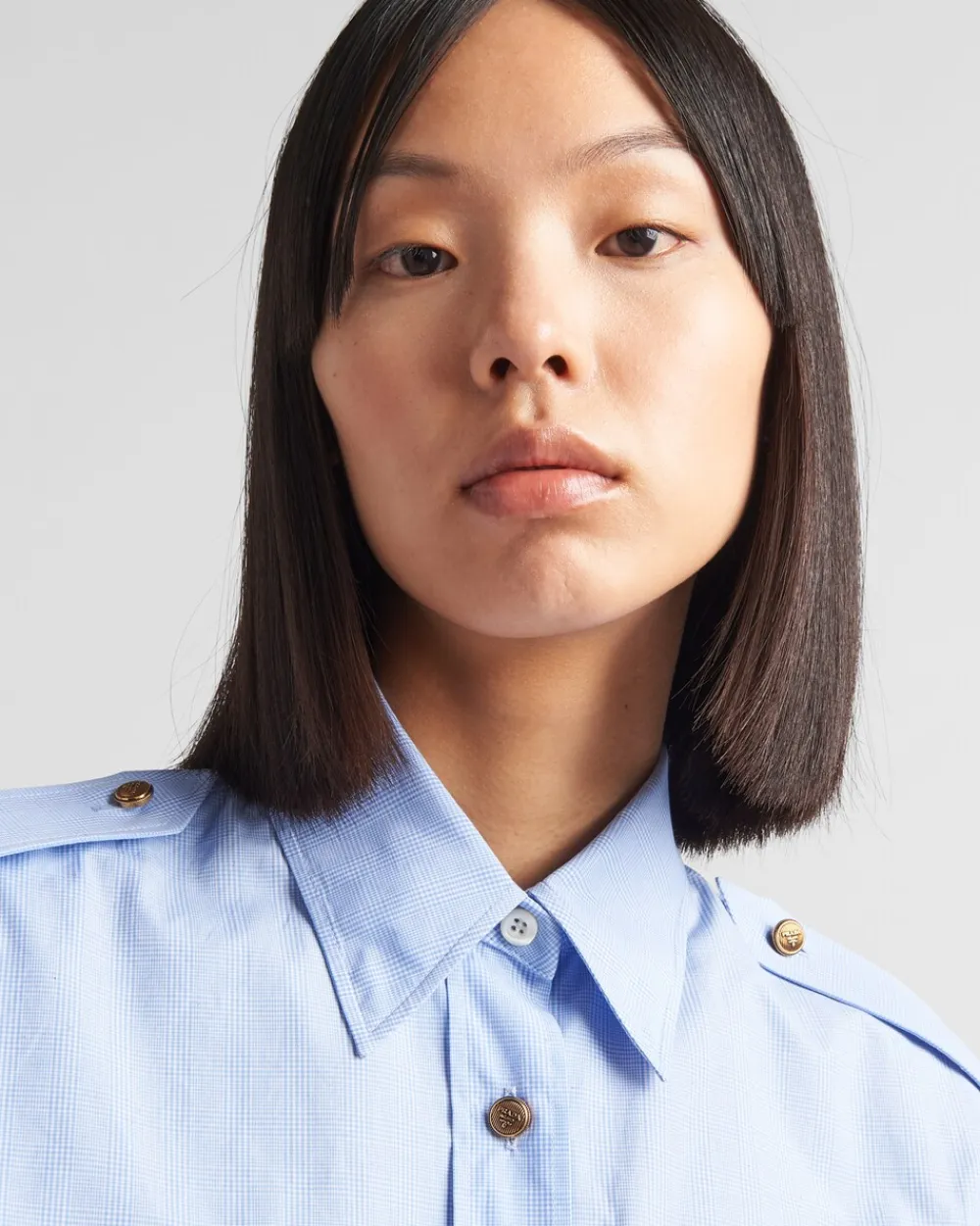 Mujer Prada CAMISAS Y TOPS^Camisa A Cuadros Príncipe De Gales