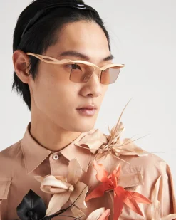 Hombre Prada CAMISAS^Camisa De Algodón Con Apliques Florales