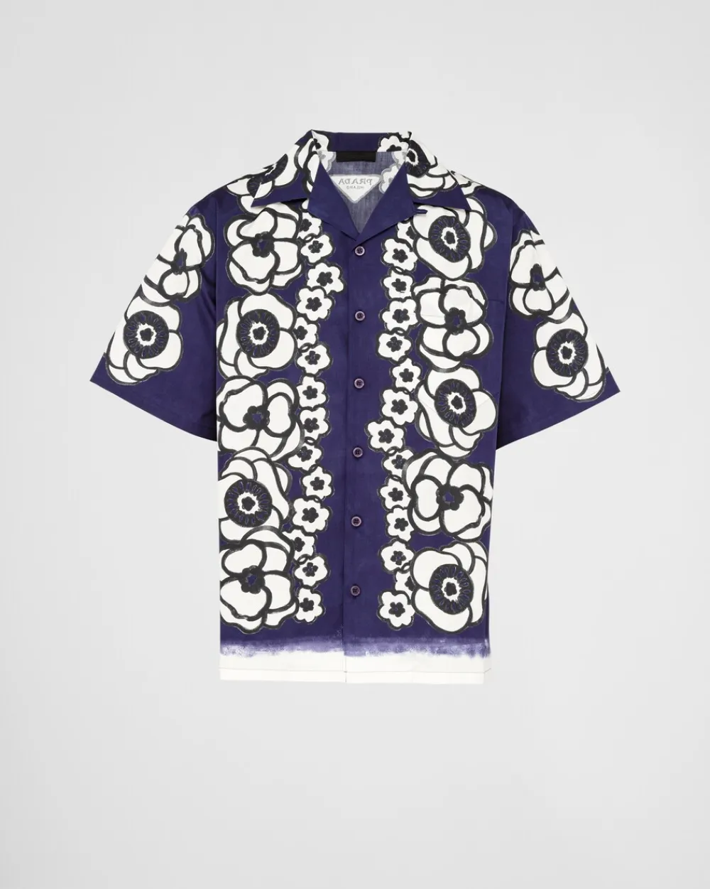 Hombre Prada CAMISAS^Camisa De Algodón Con Manga Corta